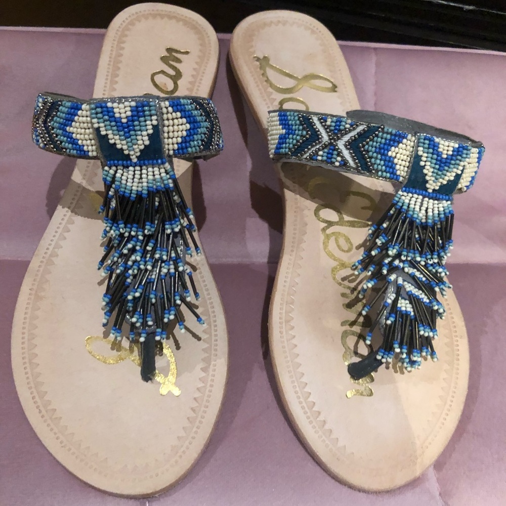 Blue sandals